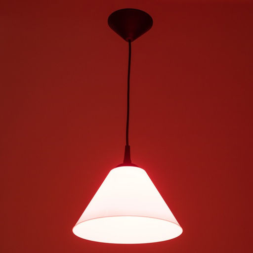 Подвес «Конус» 1×15 Вт Е27 МОДЕЛЬ: BR=00270 черный/красный 25×25×15 см