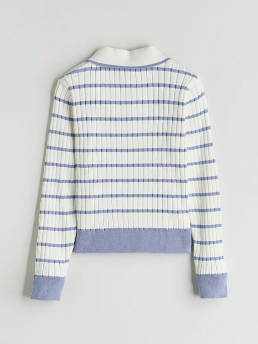 Polo Yaka ?izgili K?z ?ocuk Triko H?rka