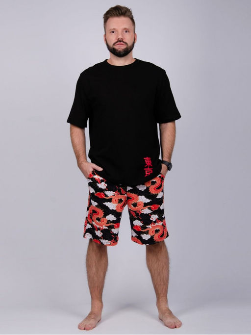 Костюм Драконы шорты, трикотаж - Малина фото 10