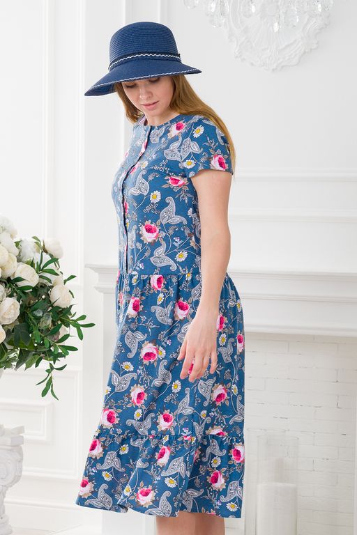 Платье женское из кулирки Кармелита Розы - Амадэль фото 24