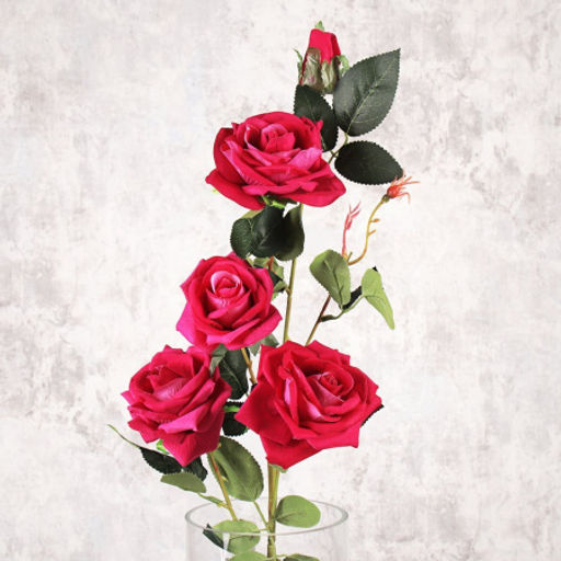 Цветок искусственный Роза 90 см 5 бутонов / NT47-6 /уп 50/400/ - Галеонтрейд фото 22