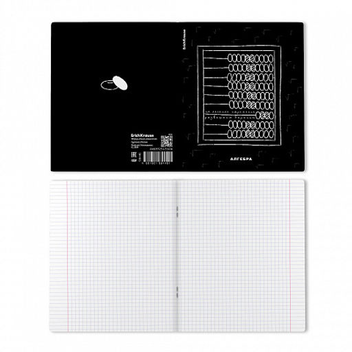 Цена за 5 шт. Тетрадь общая ученическая с пластиковой обложкой на скобе ErichKrause Зри в корень, Алгебра, 48 листов, клетка  фото 2