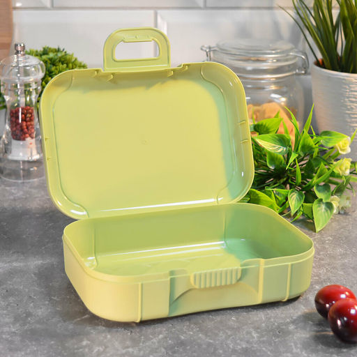 Ланч-бокс детский 0,85л с декором "Baby party" (салатовый)