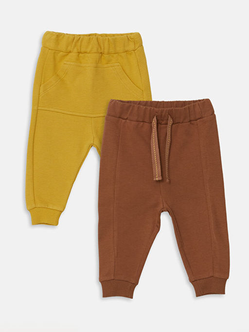 Beli Lastikli Basic Erkek Bebek Pantolon 2li