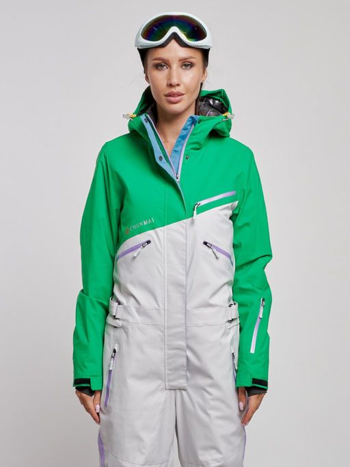Горнолыжный комбинезон женский зимний зеленого цвета 2326Z - Mtforce фото 9