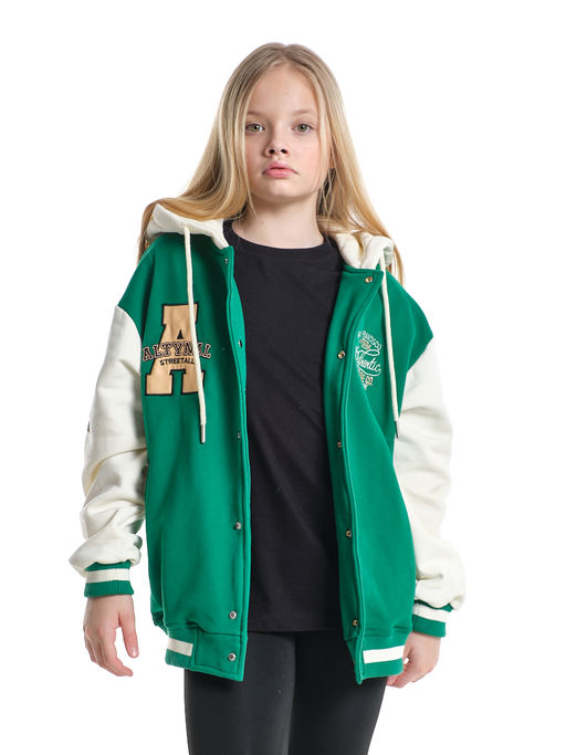 Толстовка с капюшоном с принтом 33-7647 красный - Mini maxi фото 32