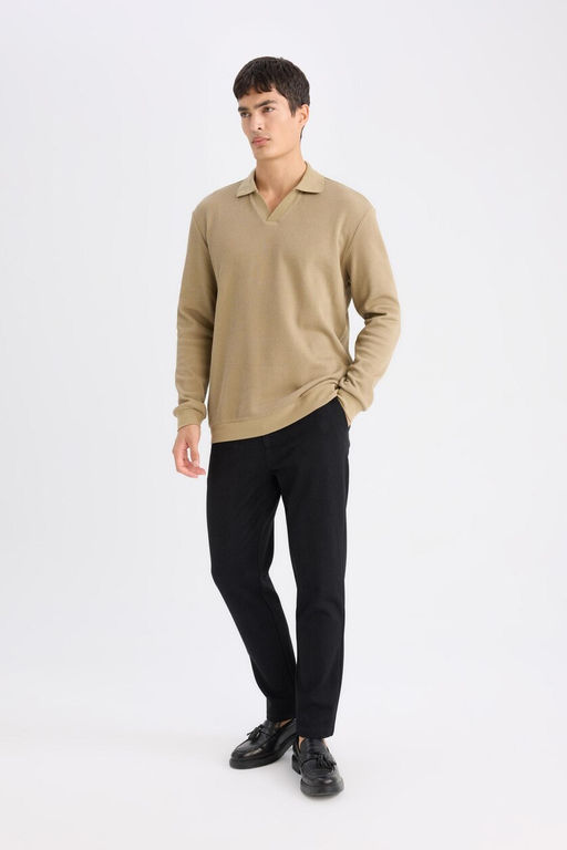 Tailored Regular Fit Normal Kesim Kuma_ Pantolon Basic D_z Cepli
