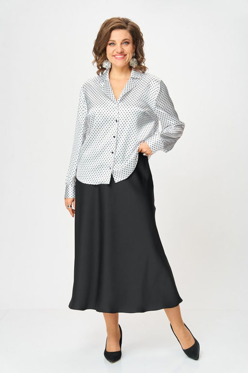 Блуза Svetlana Style 2173 белый+горох