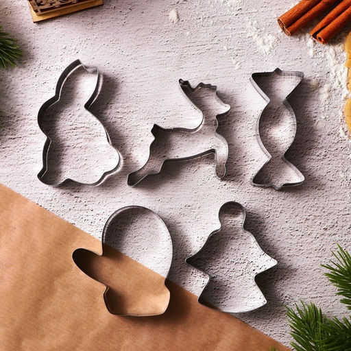 Формы для выпечки новогодние «Зимний вкус», 10 шт.