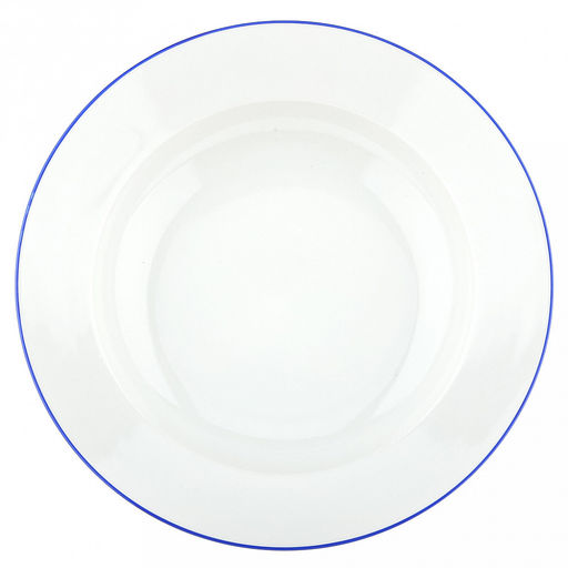 Тарелка глубокая фарфоровая Озеро д240мм, 500мл, h45мм, гладкий край, отводка краской (Россия)