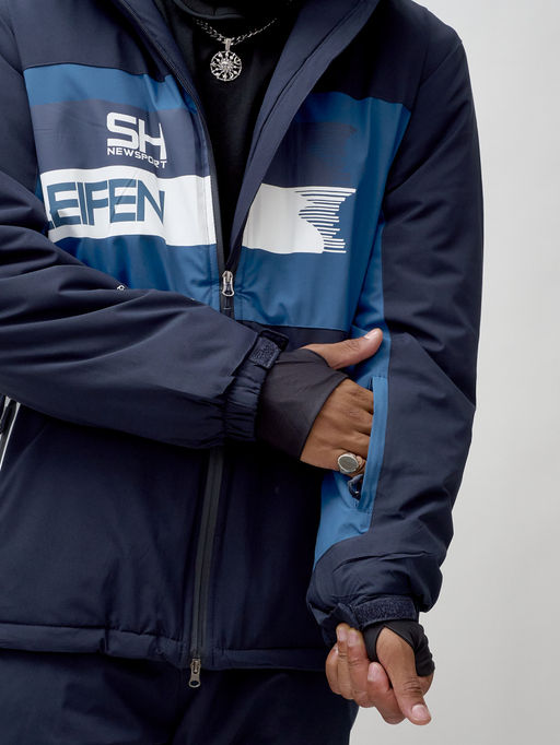 Горнолыжный костюм мужской зимний темно-синего цвета 370TS - Leifensh фото 20