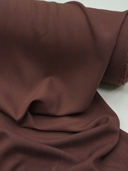 Штапель цв.Коричнево-бордовый, ш.1.44м, вискоза-100%, 110гр/м.кв.