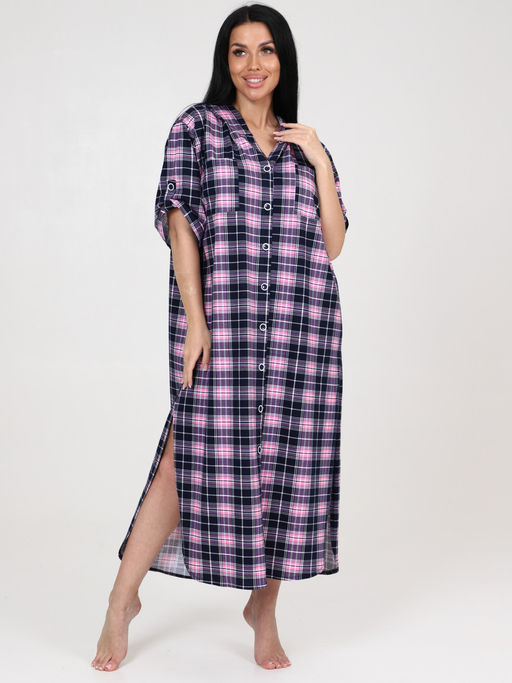 5116 ПЛАТЬЕ (Розовая клетка) - А-дина фото 2