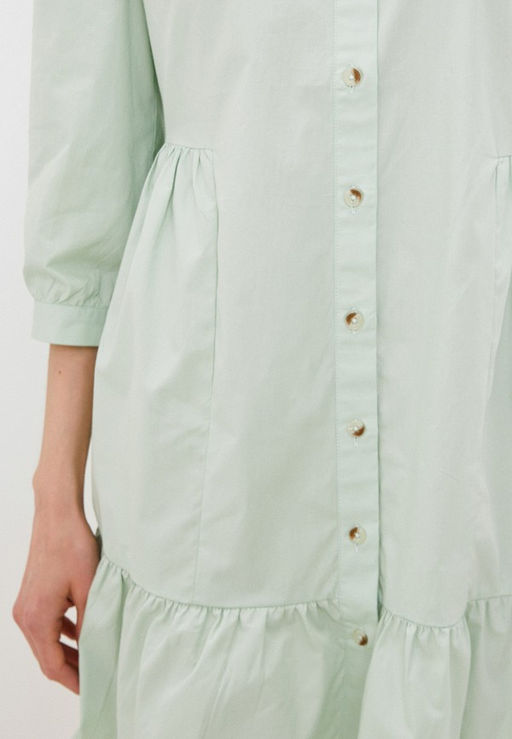 Хлопковое платье в рубашечном стиле - Incity фото 6