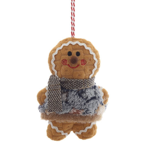 Игрушка набивная подвесная "Пряничный человечек", L11 W5 H14 см, 2в.