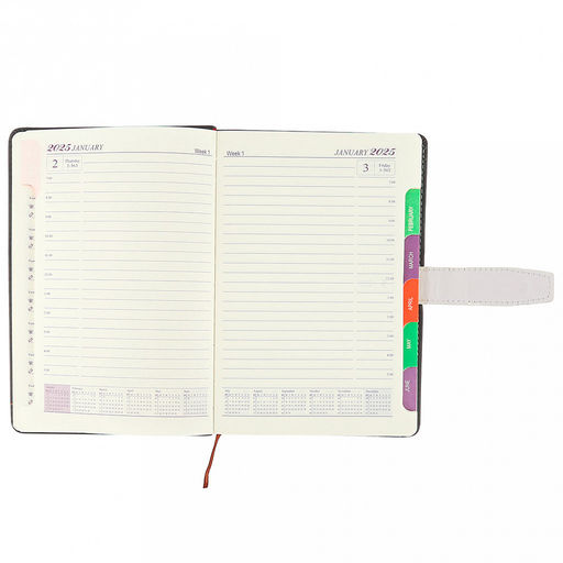 Ежедневник датированный 2025г 14,2х21см Одуванчик 112 листов, в линейку, сшитый внутренний блок, с закладкой, обложка ПВХ софт тач, отделочная строчка, тиснение золотом, цвет серый матовый, застежка на магните (Китай) - Домашняя мода фото 11