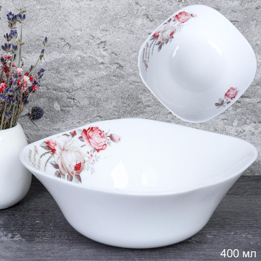 Салатник квадратный 400 мл 140 мм / 16/86220/XN (6916) Чайная роза - Галеонтрейд фото 2