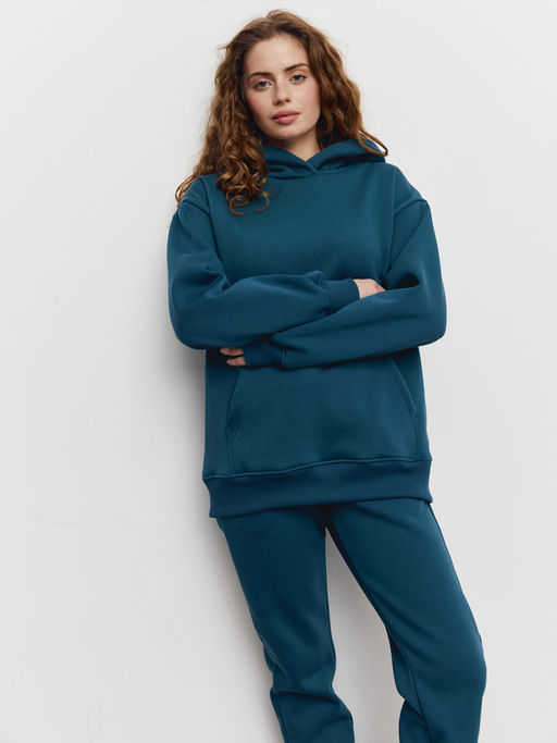 Костюм женский 23214-457 футер изумрудный