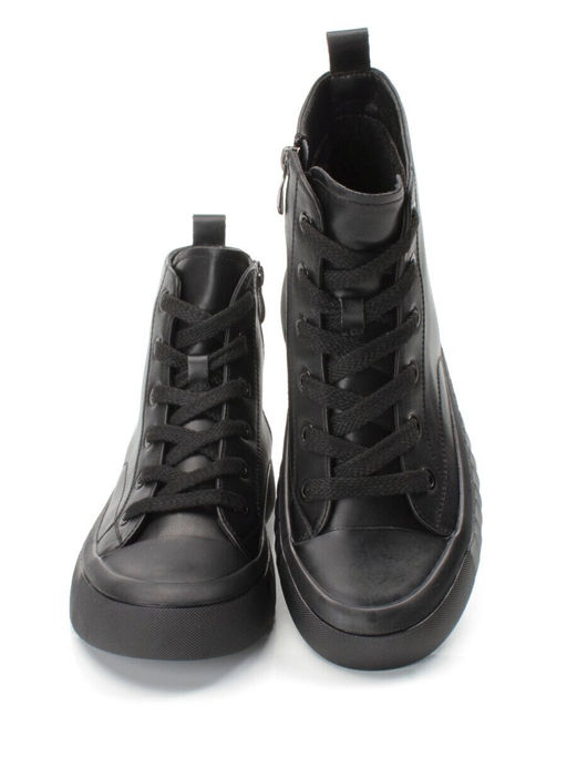 04-YSN2285-1 BLACK Ботинки женские зимние (натуральная и искусственная кожа, шерсть)