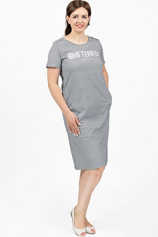 Платье с карманами, принт Batterfly (713-7) - Плиона фото 2