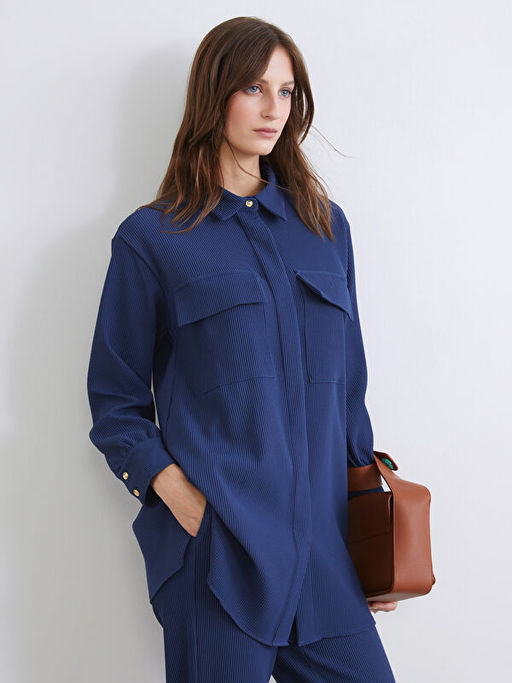 Oversize Kadife Kad?n G?mlek Tunik