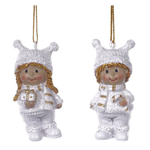 Фигурка декоративная подвесная "Дети", L3 W2,5 H6,5 см, 2в.