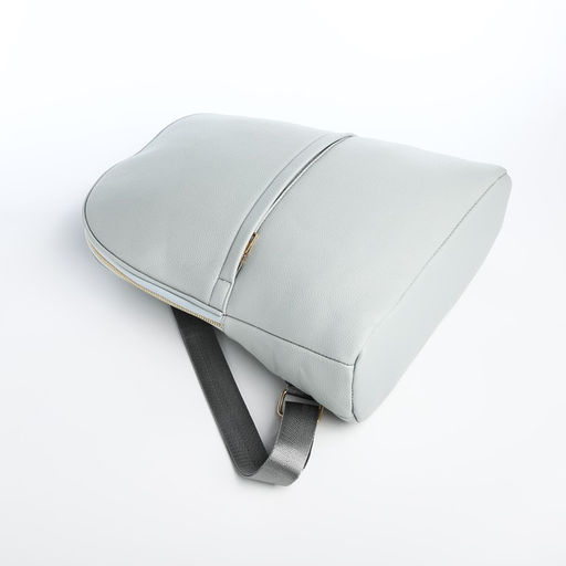 Рюкзак женский из искусственной кожи на молнии, 2 кармана, цвет светло-голубой - Simaland фото 4