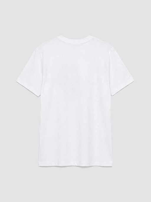 Bisiklet Yaka Bask?l? Erkek ?ocuk Ti??rt