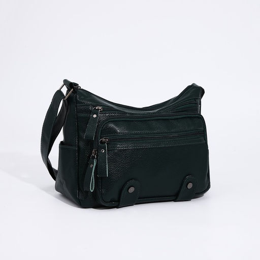 Сумка-мешок на молнии, цвет зелёный - Simaland фото 4