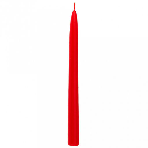 Свеча "Коническая" д1,85см, h24см, парафин, красный, время горения 7 часов, 52гр (Россия)