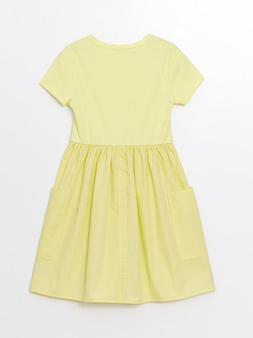 Bisiklet Yaka K?sa Kollu K?z ?ocuk Elbise - Waikiki фото 2