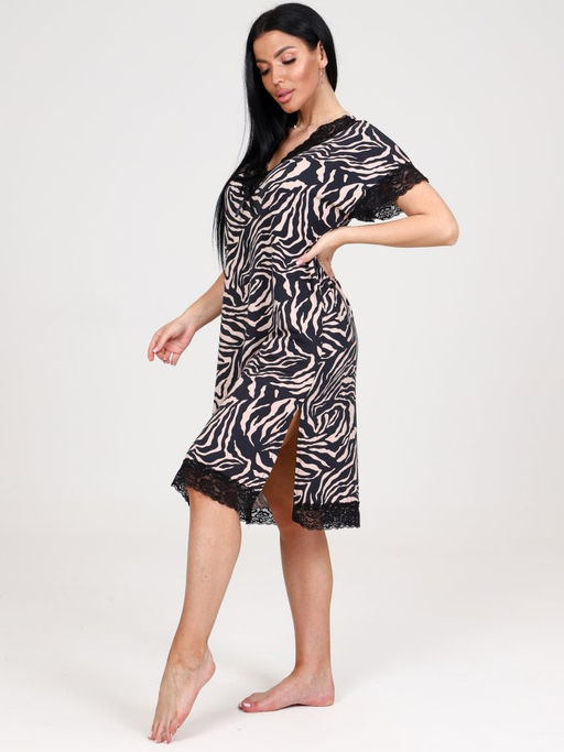 03 СОРОЧКА ЖЕНСКАЯ (Зебра/бежевый) - А-дина фото 4