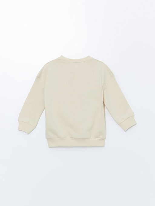 Bisiklet Yaka Uzun Kollu Bask?l? Erkek Bebek Sweatshirt