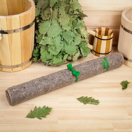 Лежак для бани Банный рай, войлок, серый, 180х60см - Добропаровъ фото 2