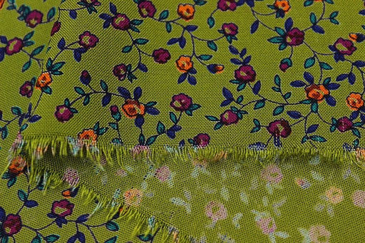 Штапель Премиум Кукольная нежность цв.темно-оливковый, ш.1.45м, вискоза-100%, 120гр/м.кв - Купава фото 3