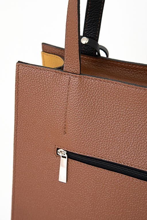 Сумка женская Ц-550.1 сигаро+жёлтый+черный