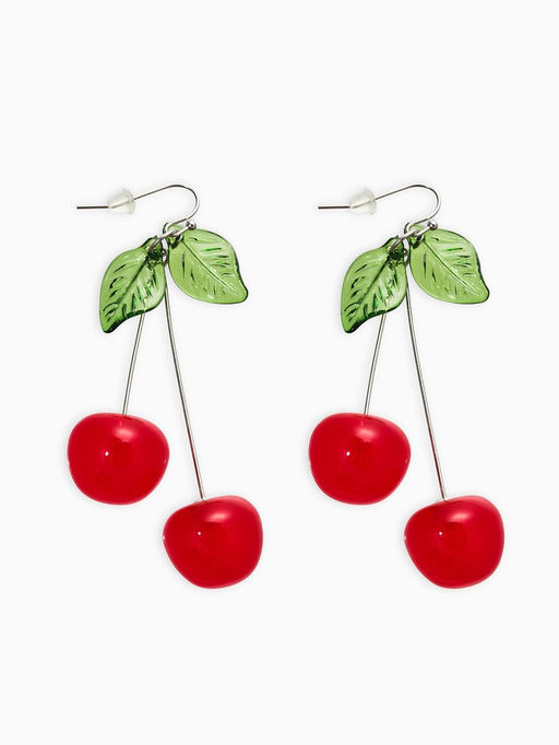 Цена за 2 шт. Серьги «Вишни», цветные в серебре