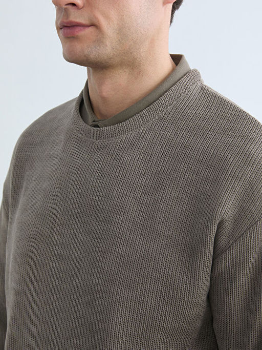 Bisiklet Yaka Erkek Triko Kazak