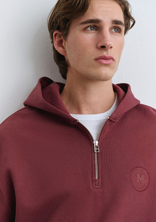 Mavi Patch Logo Kapusonlu Bordo Sweatshirt  фото 2