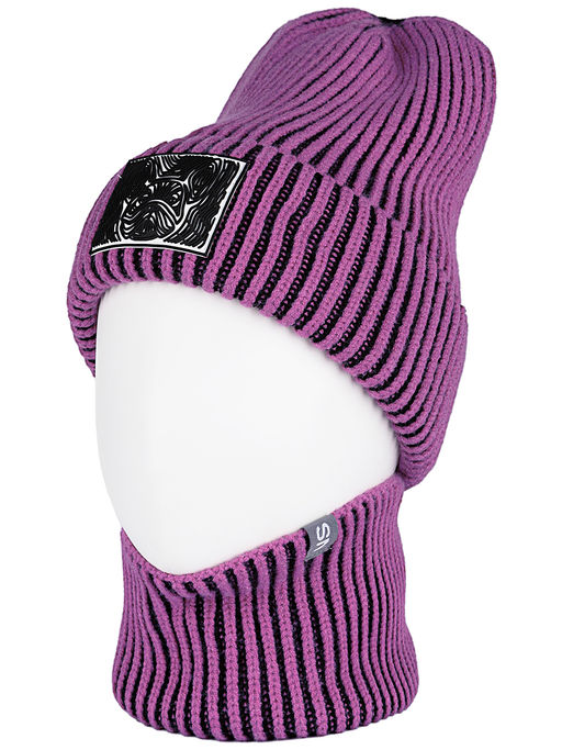 Комплект (шапка и снуд) 12з16624 джинс/черный - Nikastyle фото 12