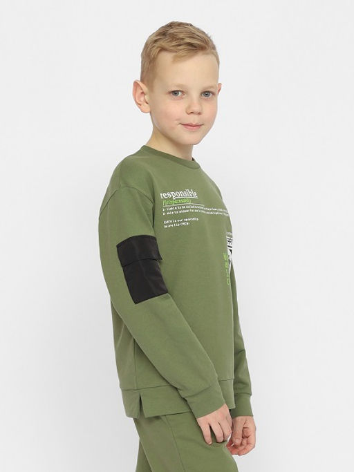 CWJB 63348-37-341 Джемпер для мальчика,зеленый