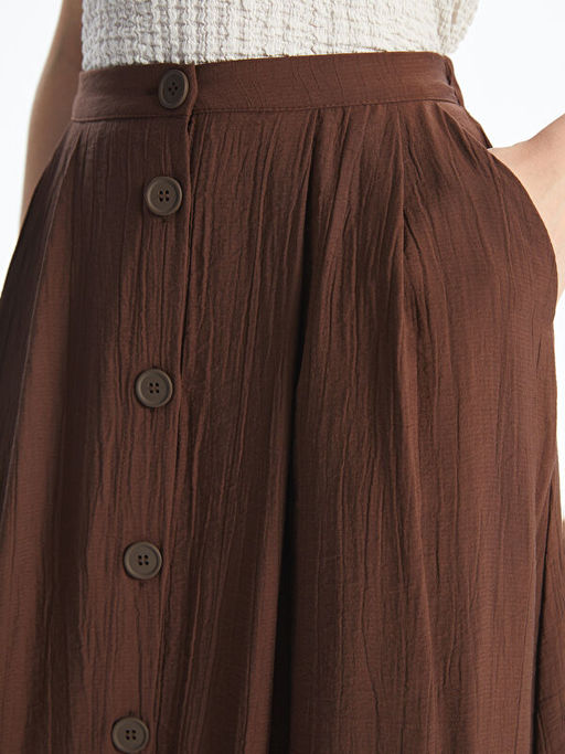 Beli Lastikli Dokulu Pileli Etek