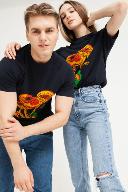 Футболка ЗАПОРОЖЕЦ Gribnica BLACK  фото 2