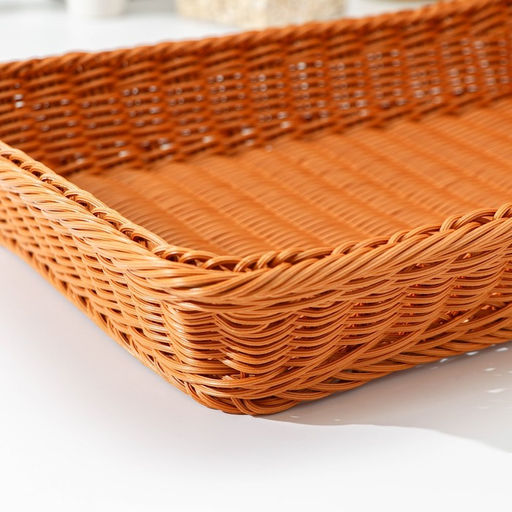 Корзина для продуктов Доляна, 44.5×35×8 см, коричневая