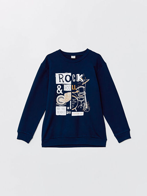 Bisiklet Yaka Erkek ?ocuk Sweatshirt