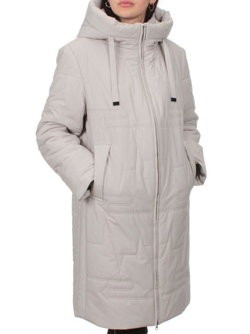 1073 LT. BEIGE Пальто зимнее облегченное женское (холлофайбер 150 гр.)