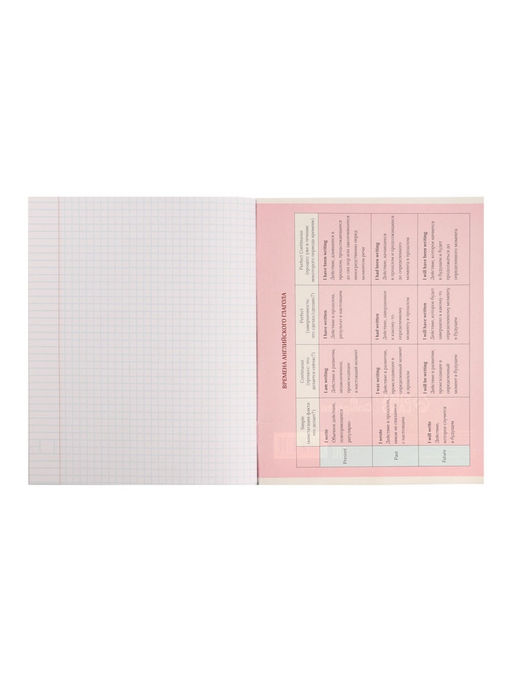 Тетрадь предметная Комикс Аниме 48 листов в клетку Английский язык, со справочным материалом, обложка мелованный картон, УФ-лак (полный), блок офсет - Calligrata фото 12