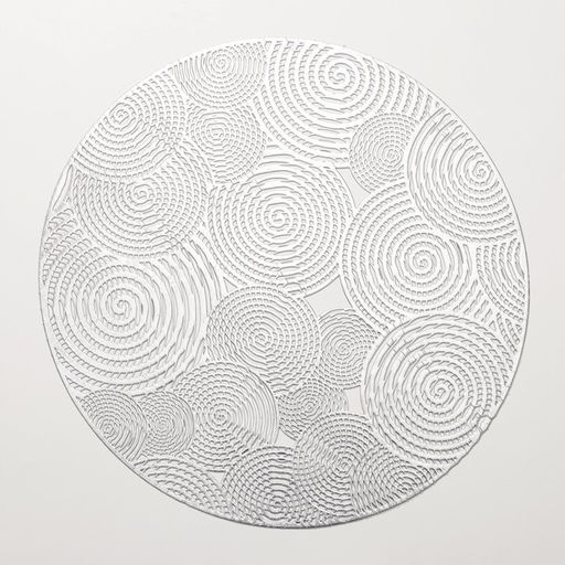 Цена за 12 шт. Салфетка сервировочная на стол Гипноз, d=38 см, цвет серебро - Simaland фото 5