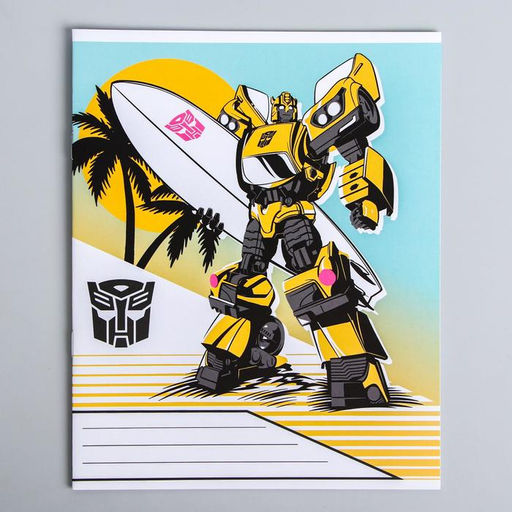 Цена за 10 шт. Тетрадь 12 листов, клетка, Трансформеры, 5 видов МИКС, Transformers - Hasbro фото 4