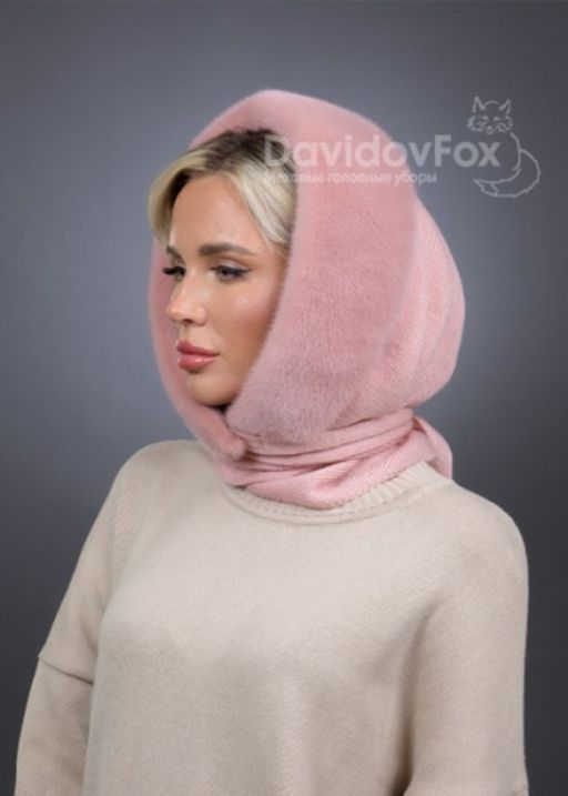 Платок Трикотаж Норка Кашемировая Роза - Davidovfox фото 2